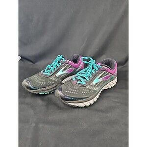 Brooks Ghost 9 Women's 8.5  Running Shoes Sneaker Black Teal Purple Comfort
